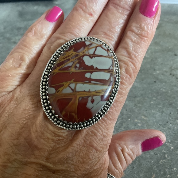 NWOT Norma Jasper and Sterling Silver Ring (925 stamped) - Picture 1 of 9